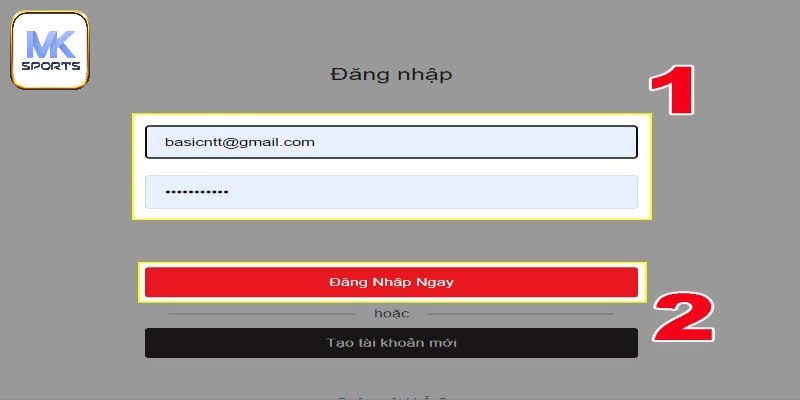 Điều kiện đăng nhập thành công