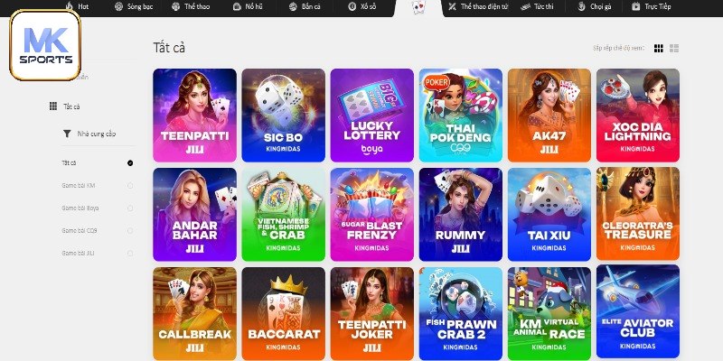 Giới thiệu đôi nét về game bài MK SPORT